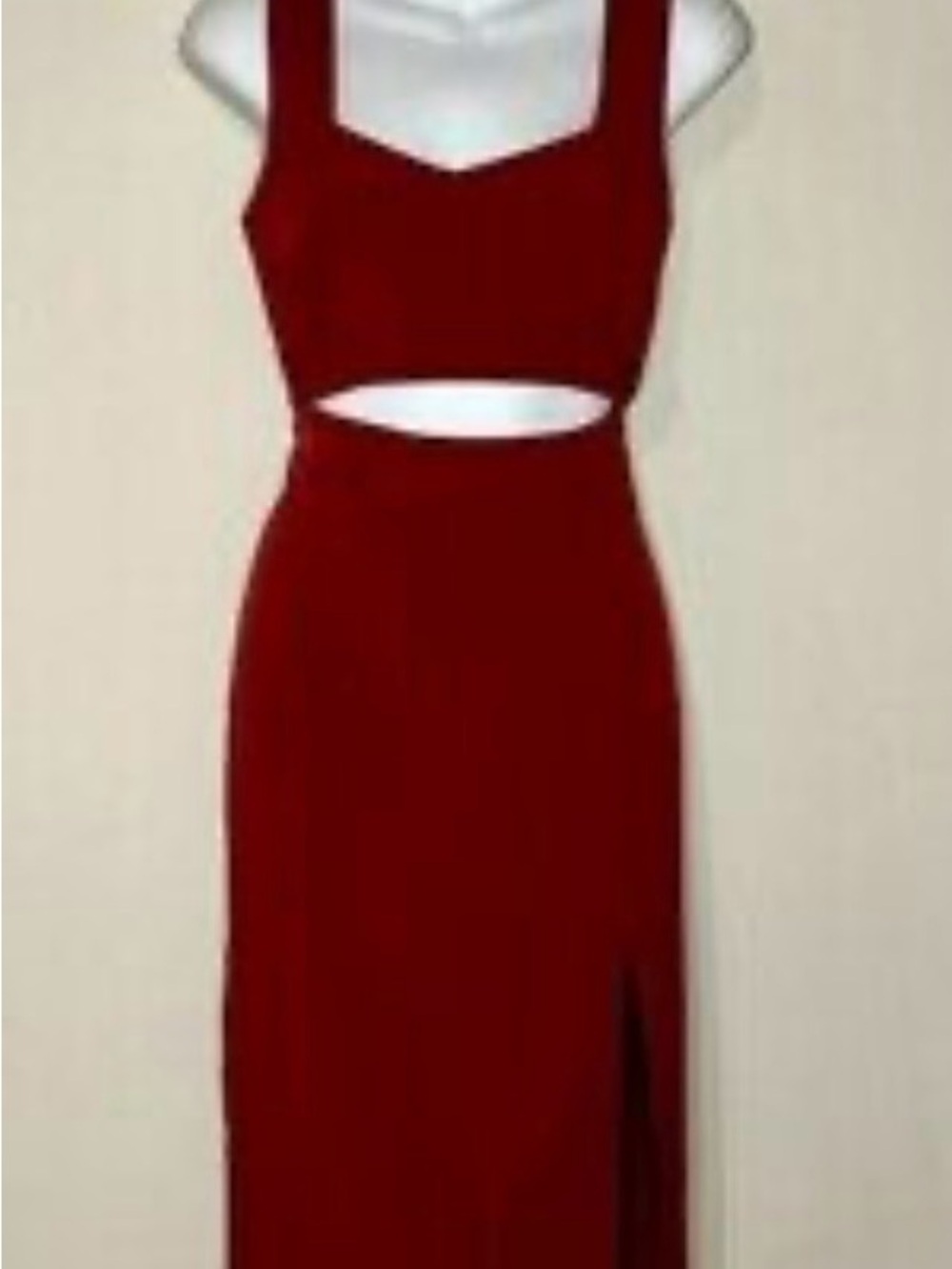 NWT Lulus midi dress square neck midriff cutout special occasion/night out dress